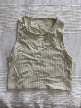 SKIMS Ribbed Crop Tank Top - Bone